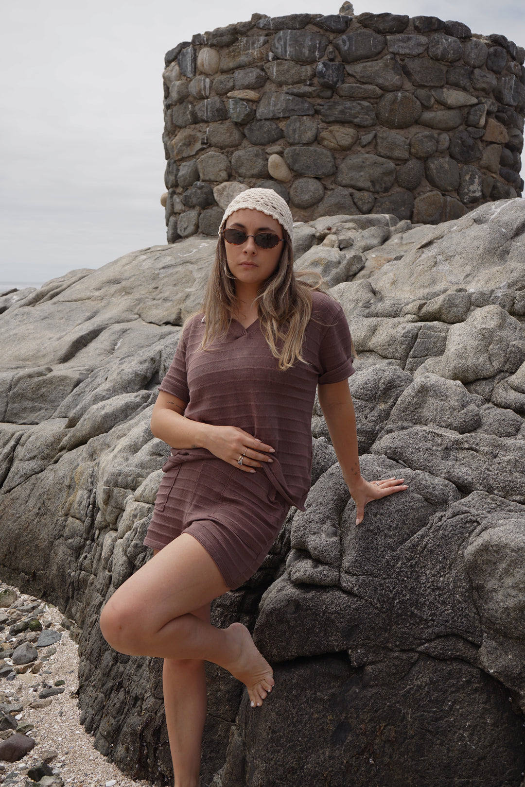 Short Tejido Vento Café