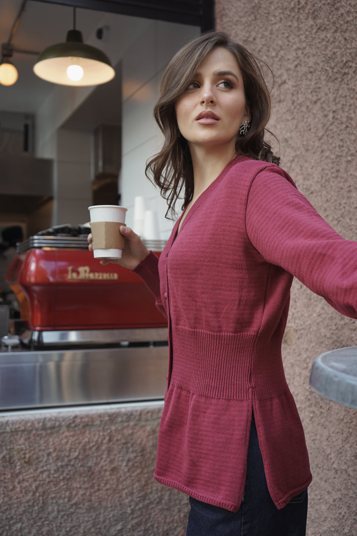 Sweater Moss Burdeo