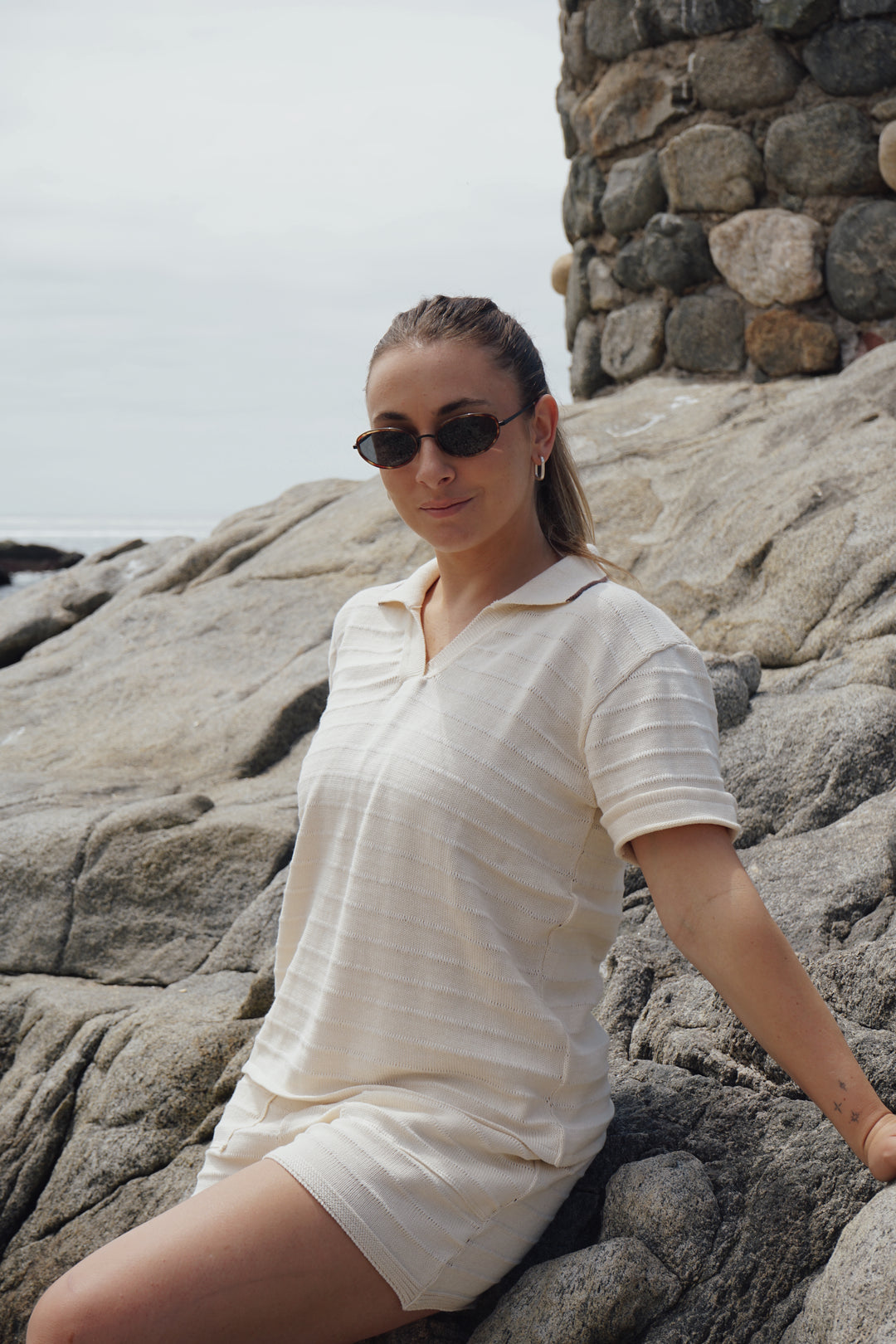 Short Tejido Vento Crudo