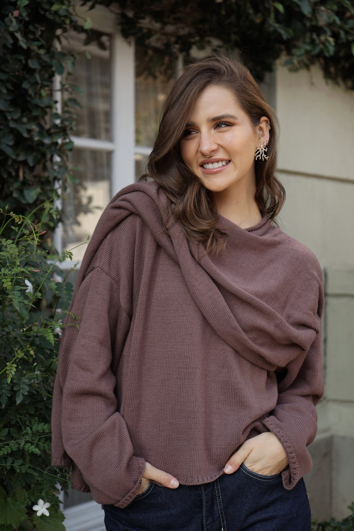 Sweater Capa Nuba Chocolate