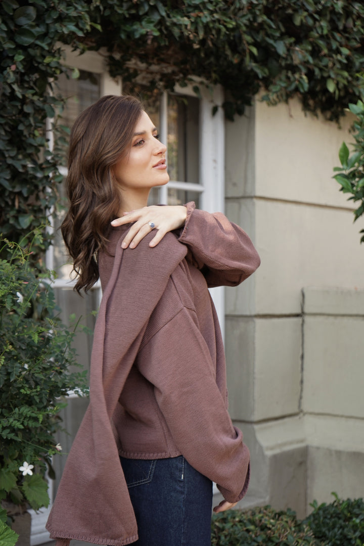 Sweater Capa Nuba Chocolate