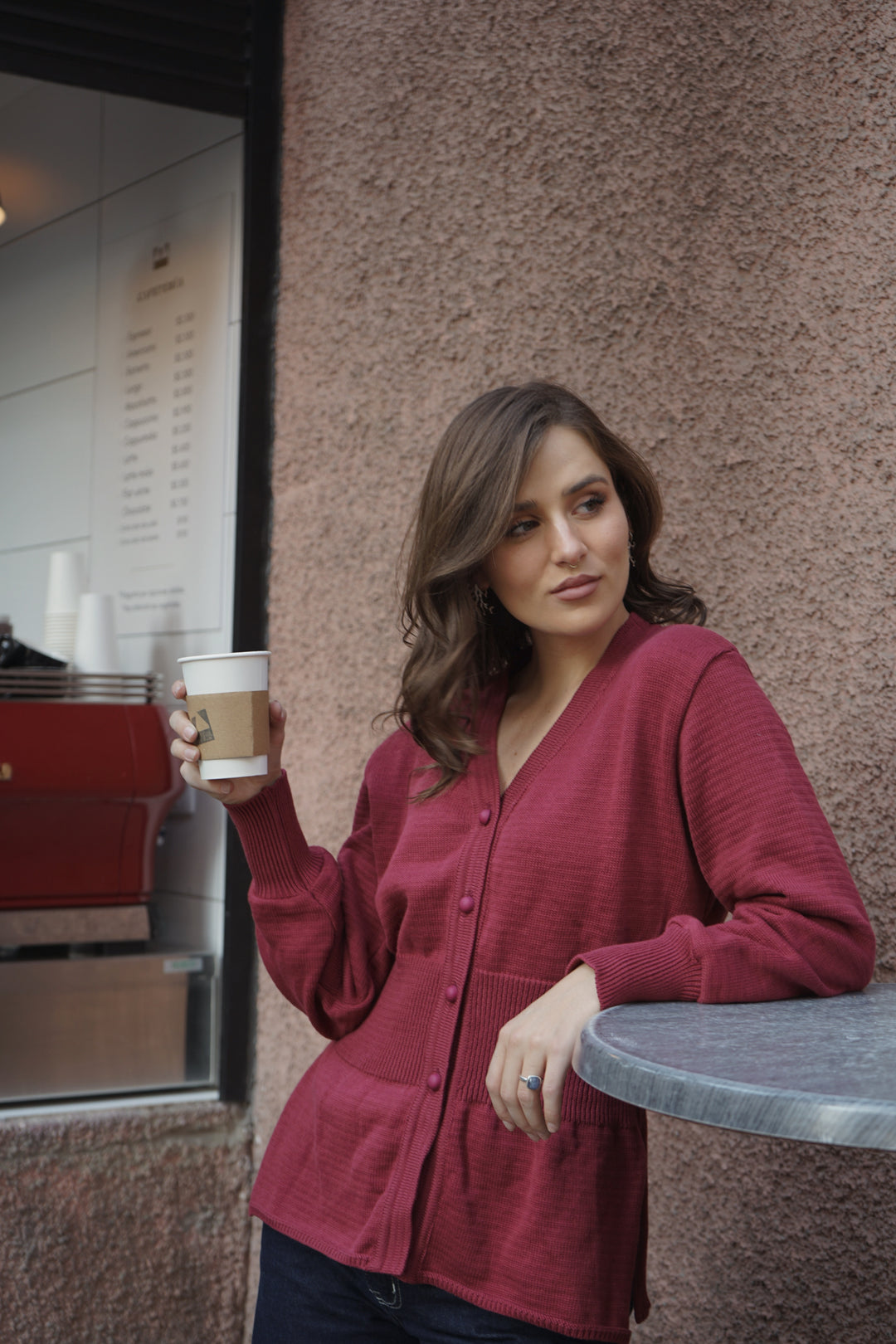 Sweater Moss Burdeo