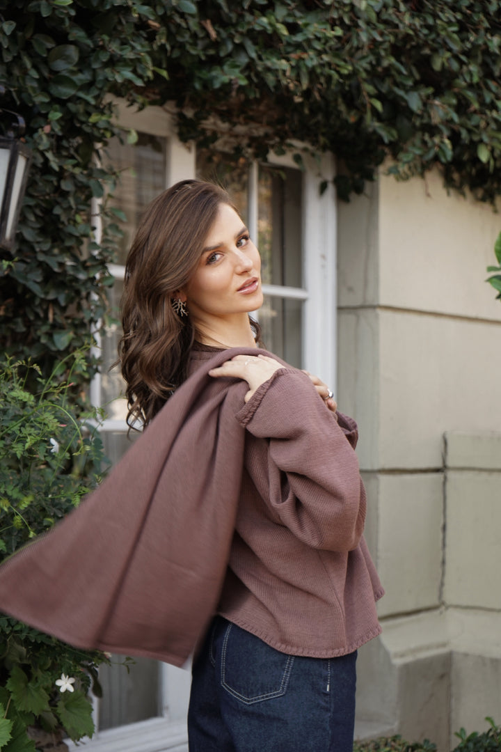 Sweater Capa Nuba Chocolate