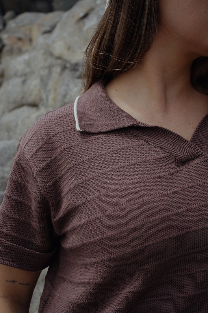 Polera Tejida Vento Café