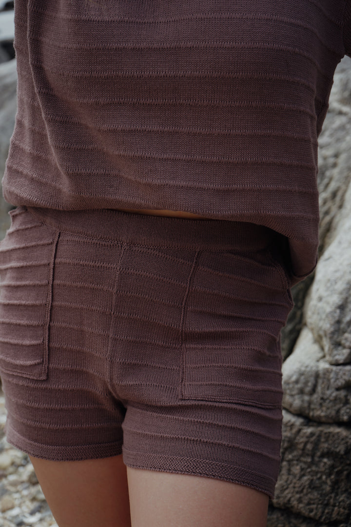 Short Tejido Vento Café