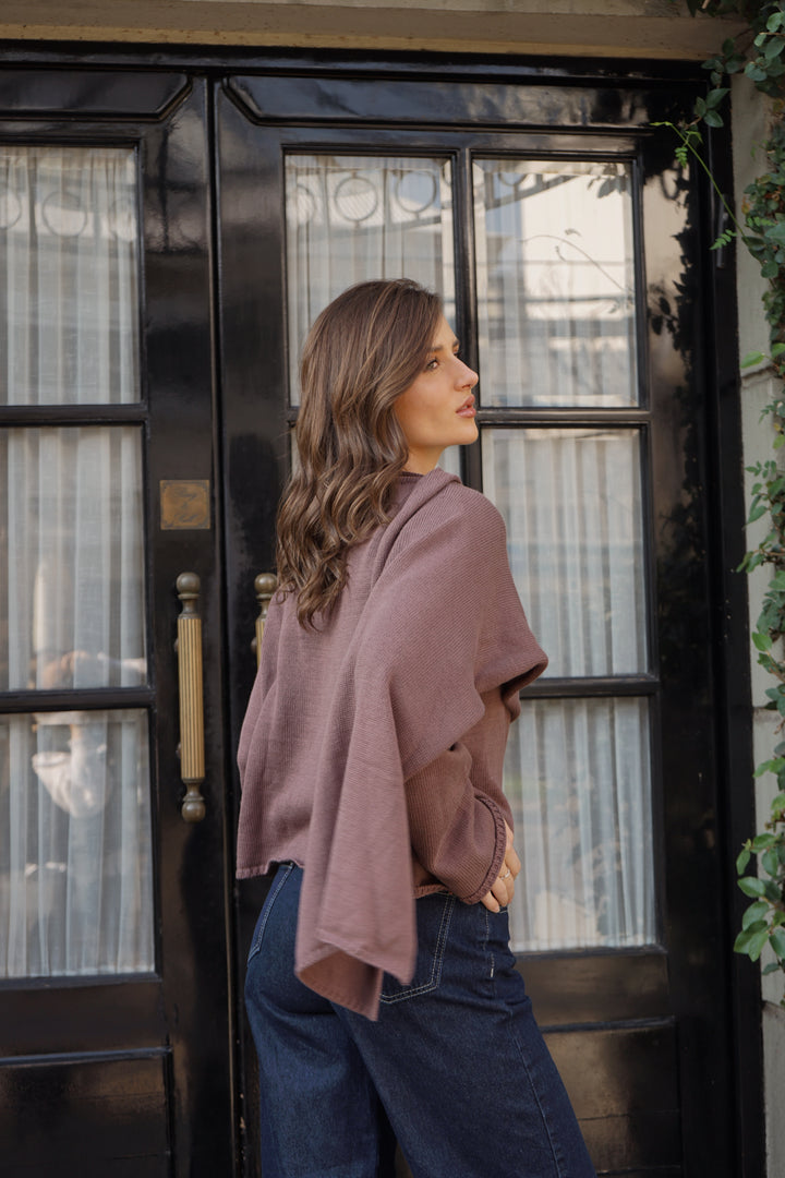 Sweater Capa Nuba Chocolate