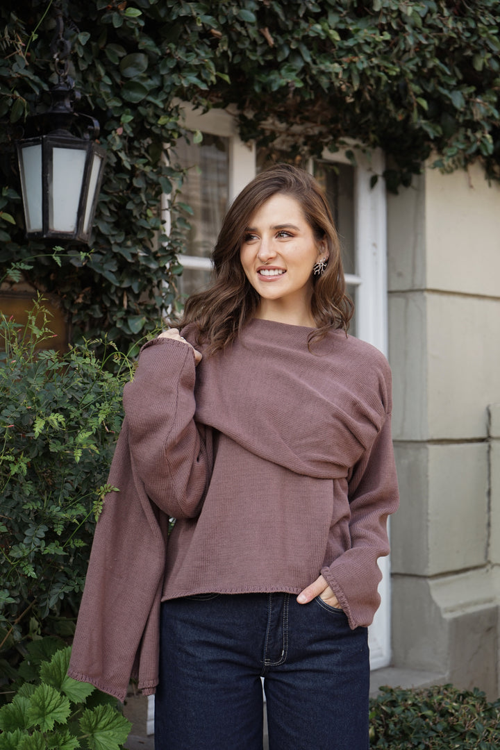Sweater Capa Nuba Chocolate