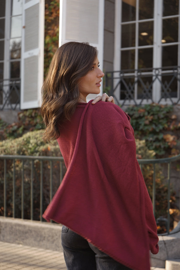 Sweater Capa Nuba Burdeo